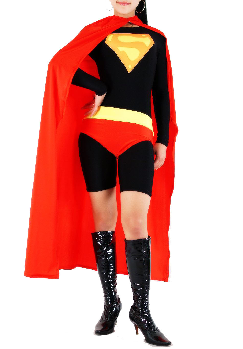 Dark Supergirl Cosplay Costume Lycra Halloween